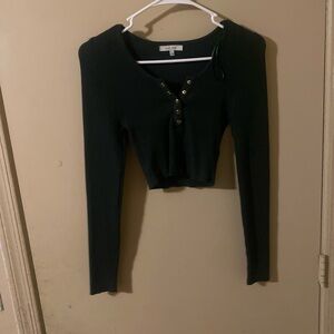 green Long Sleeve Top